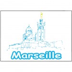 Plaque mtal Marseille - 30.5 x 20 cm