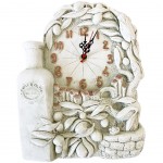 Horloge Artisanal en pltre - Provence 28 cm
