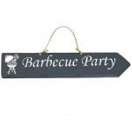 Pancarte en bois - Barbecue Party - Anthracite