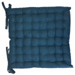 Assise de chaise bleu orage matelasse 49 points - 40 x 40 cm