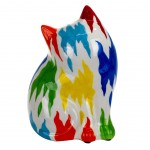 Tirelire Chat Pop Art en cramique 21 cm