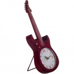 Horloge Guitare en mtal patin rouge - A poser - 34.5 cm