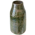 Vase vert vitrifi fabrication artisanale 29 cm