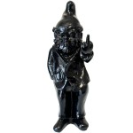 Petite statuette Lutin grossier noire en rsine 19 cm