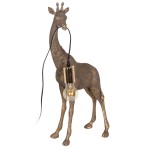 Grande lampe girafe en rsine dore 60 cm