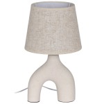 Lampe de table beige 38 cm