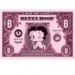 Poster Betty Boop sur billet Dollar Rose
