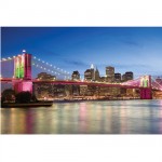 Poster Le Pont de Brooklyn de nuit