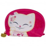 Trousse  maquillage Mani The Lucky Cat - Fuchsia
