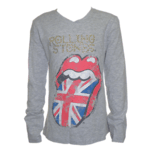 Tee Shirt Manches longues Rolling Stones gris