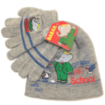 Set Bonnet et Gants Babar gris