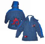 Doudoune Spiderman bleu acier