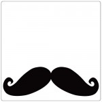 Lot de 4 dessous de verres Moustache noire by Cbkreation