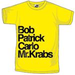T-shirt Bob l'ponge Nom jaune