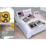 Drap housse Route 66 Road 2 places