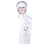 Set bonnet �charpe Hello Kitty Beige