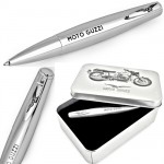 Stylo et boite m�tal Moto Guzzi