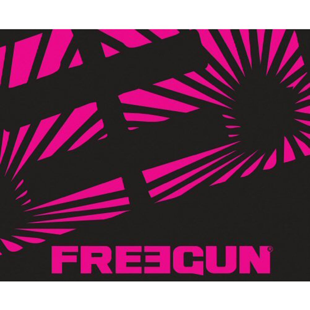 Plaid Freegun polaire Logo rose 160 x 130 cm