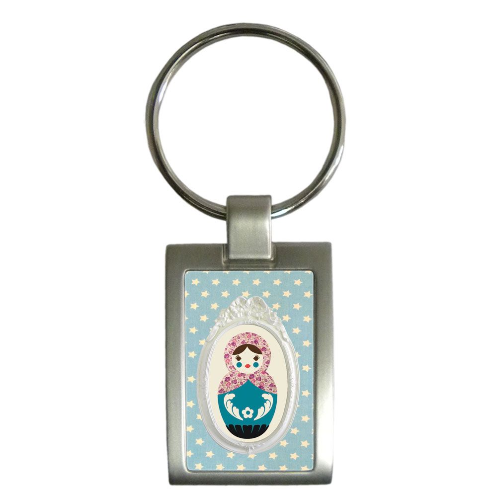 Porte-cls en mtal mat Poupe Russe Etoile by Cbkreation