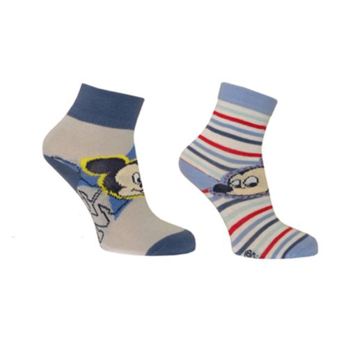 Lot de 2 paires de chaussettes Mickey bleu pointure 15-18