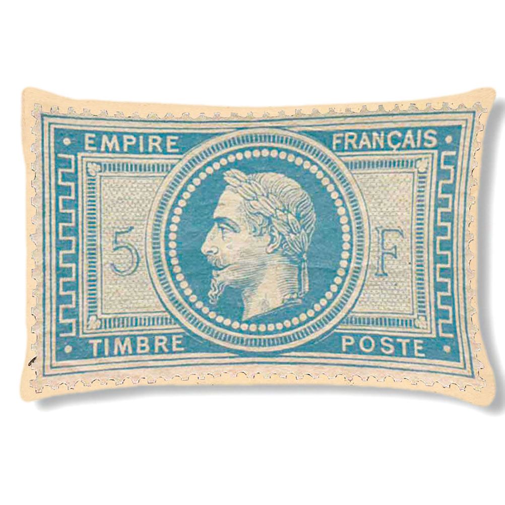 Coussin Timbre Poste Napol�on III  Empire 1869 by Cbkreation