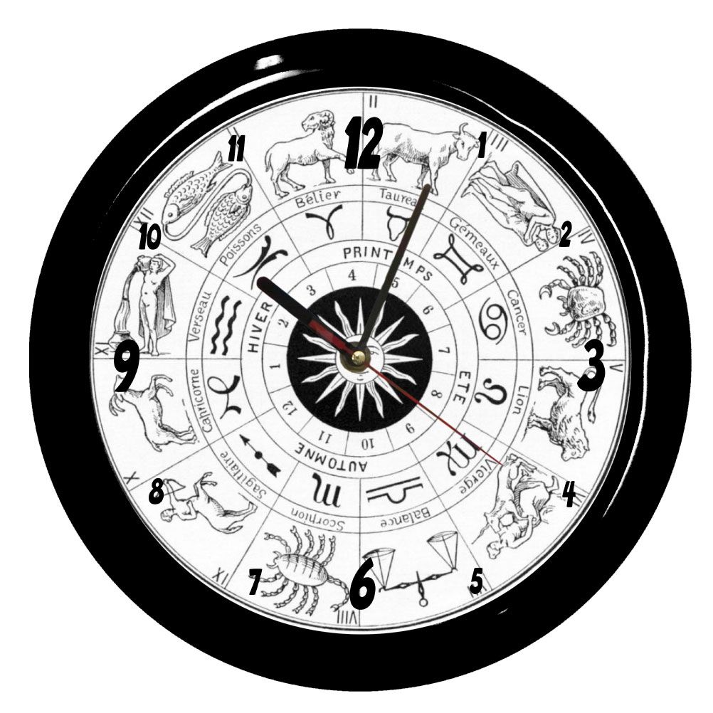 Horloge Les Signes du Zodiaque by Cbkreation