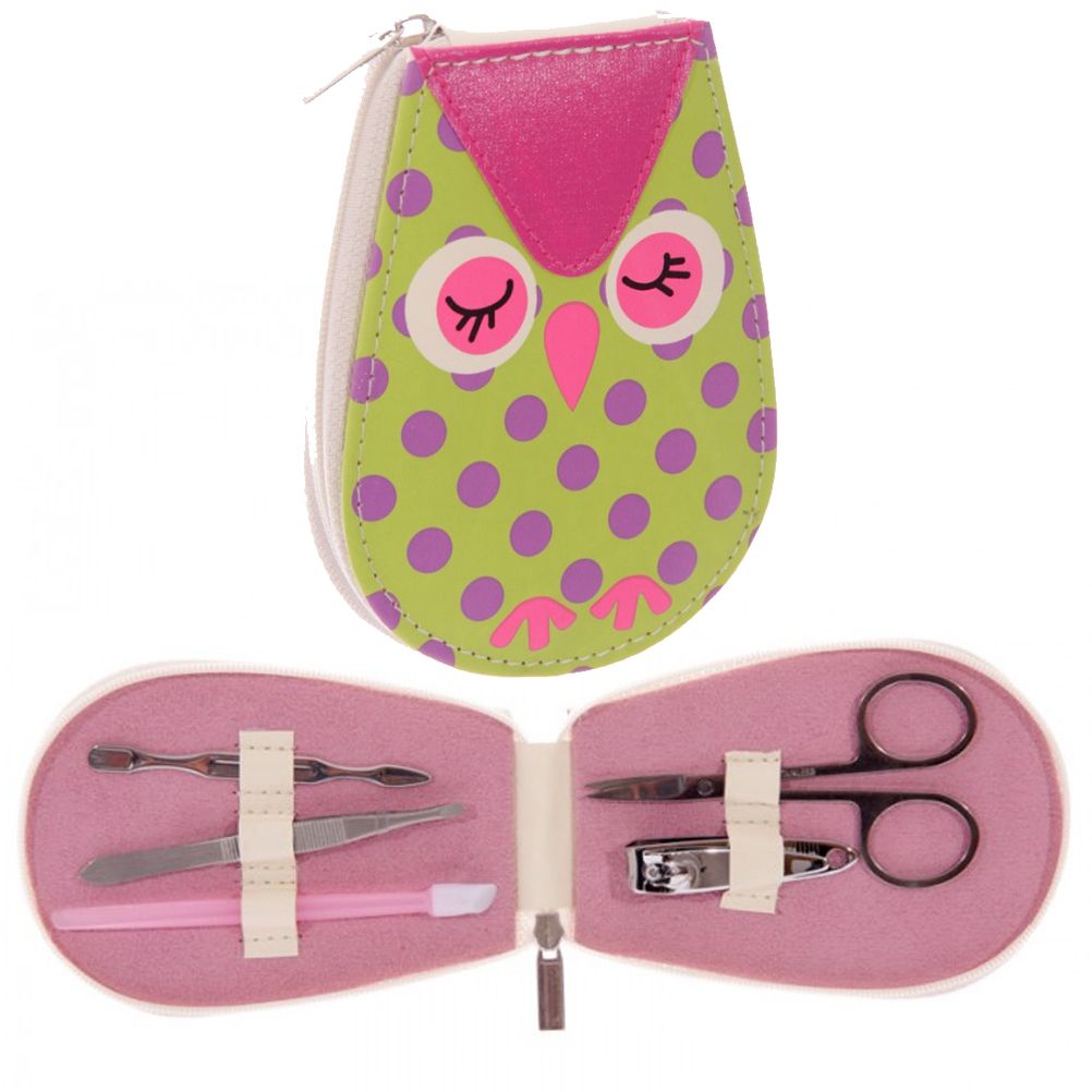 Kit manucure Chouette 5 accessoires - vert