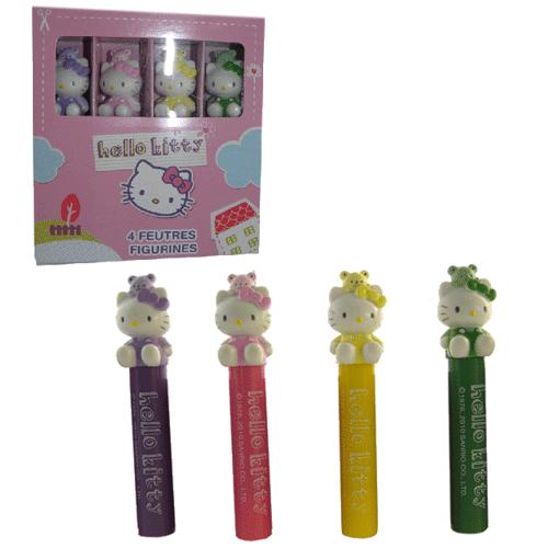 Feutres figurines Hello Kitty en set de 4