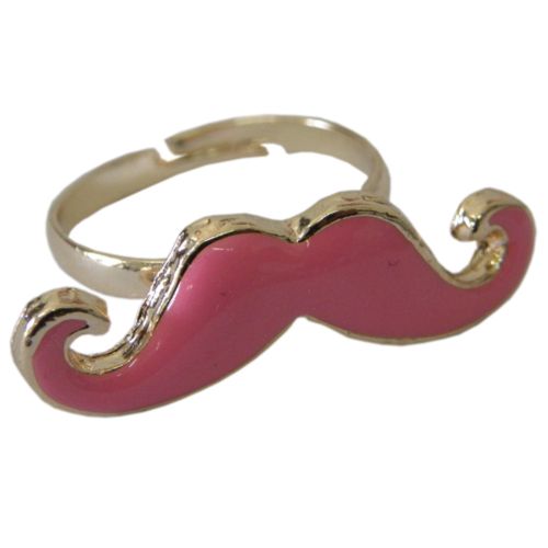 Bague Moustache Rose