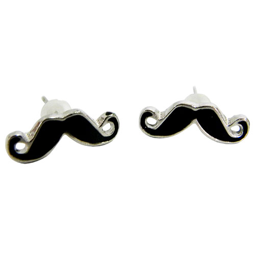 Boucles d'oreilles Moustaches Noires