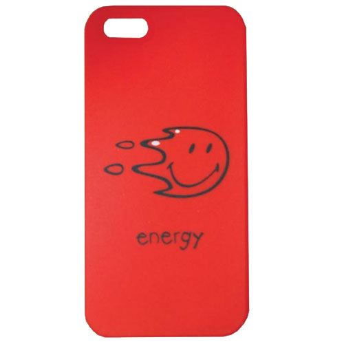 Coque silicone IPHONE 5 Happy Colors Energy Rouge