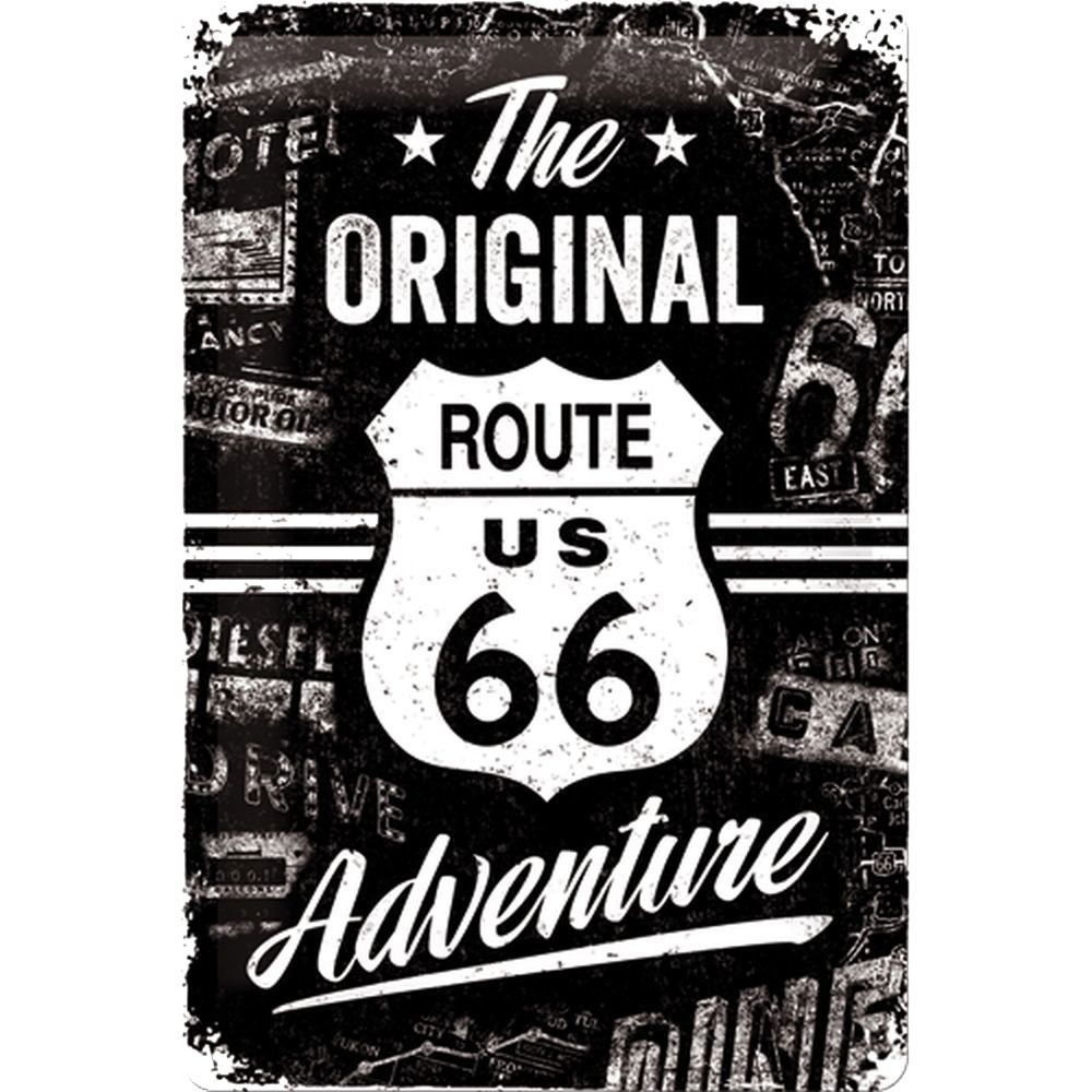 Plaque dcorative Route 66 The Original en mtal 30 x 20 cm