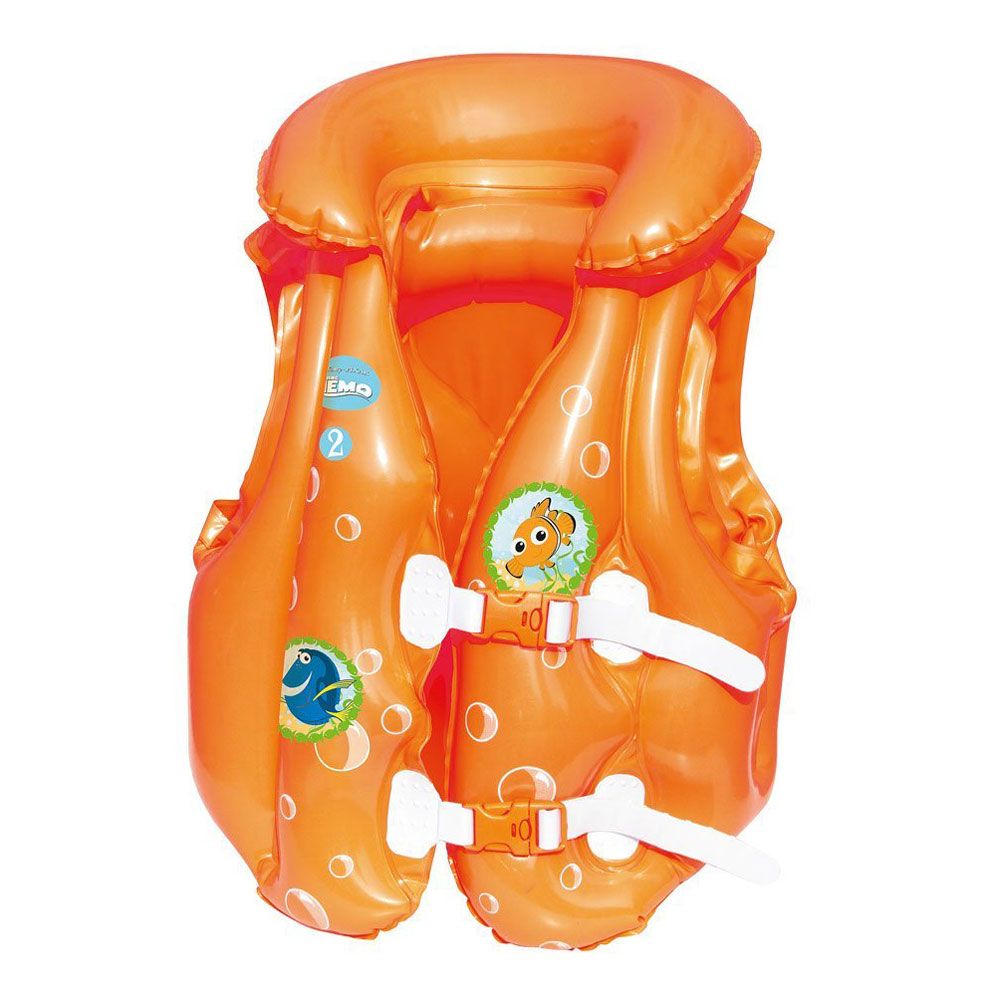 Gilet De Natation Gonflable Pour Enfants - PVC - Protection Tête - Double Boucle - Sécurité Piscine/plage
