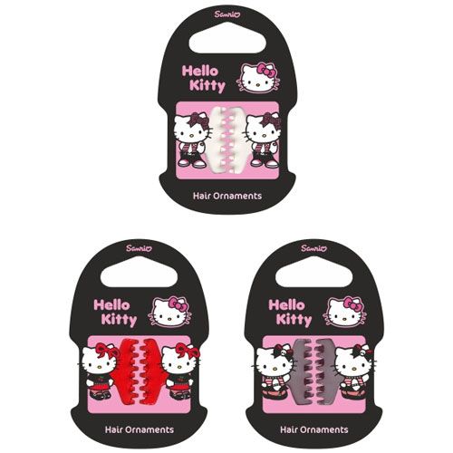 Pinces  cheveux Hello Kitty - Set de 2 - Couleur variable