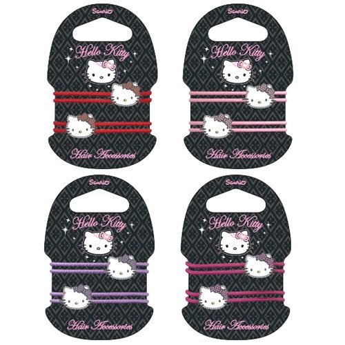 Chouchous Hello Kitty Strass - Set de 2 - Couleur variable