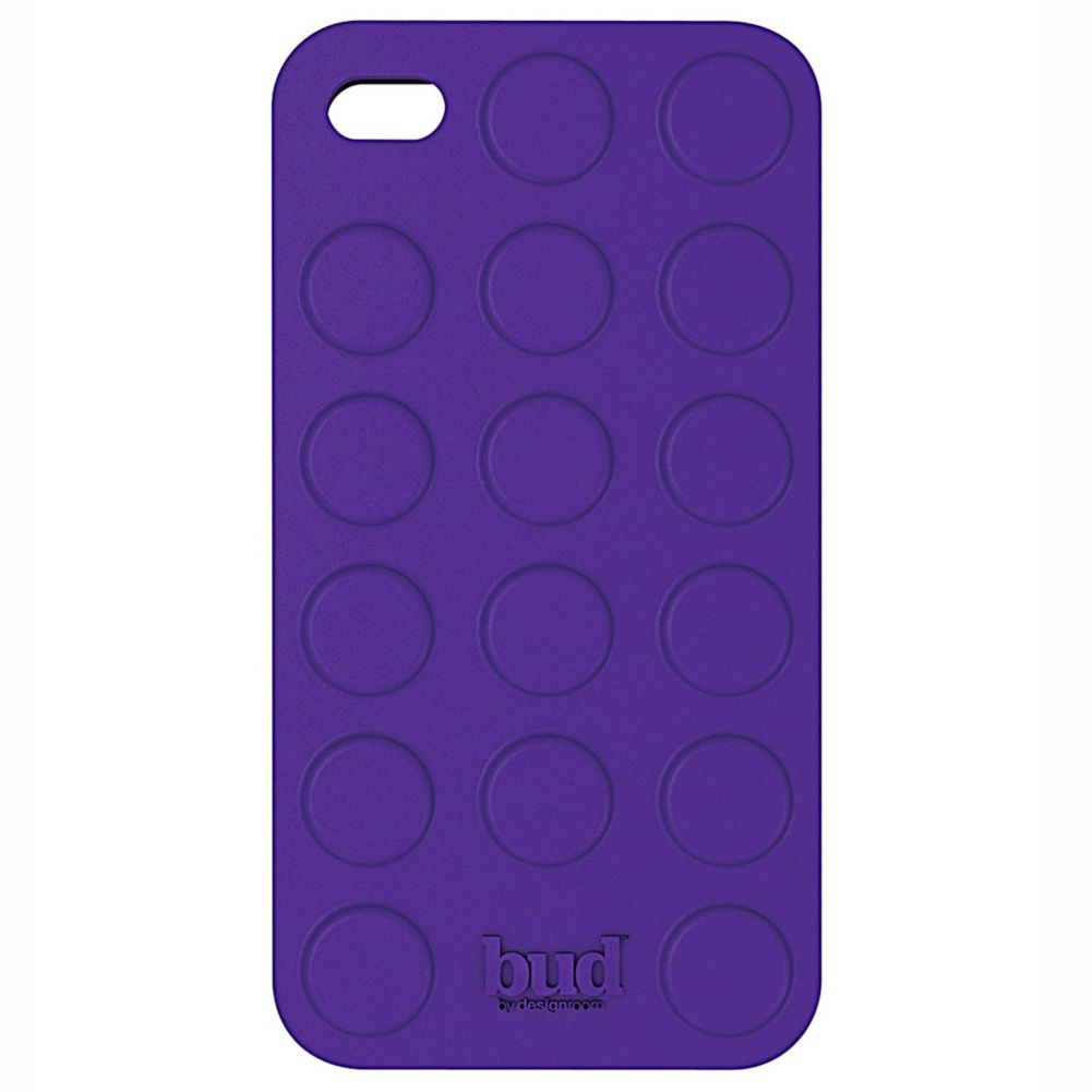 Coque Iphone 4 et 4 S Bump silicone pourpre