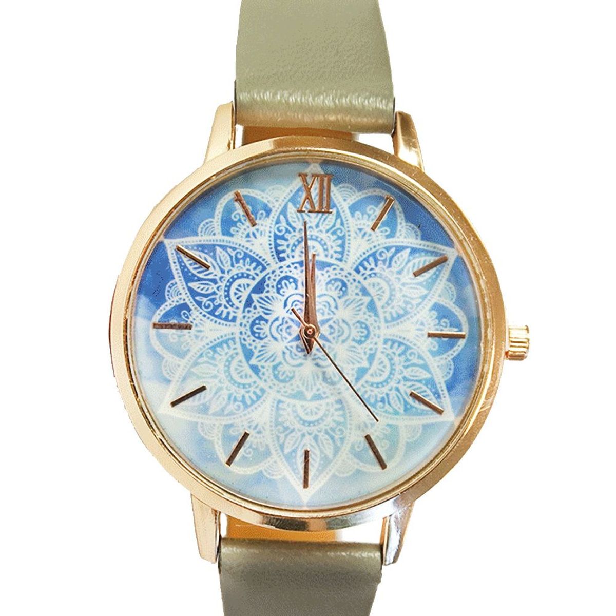 Montre femme fantaisie Boho - Mandala Bleu