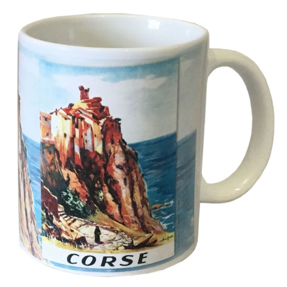 Mug Corse rtro - Nonza SNCF par Arthur Fags 1958