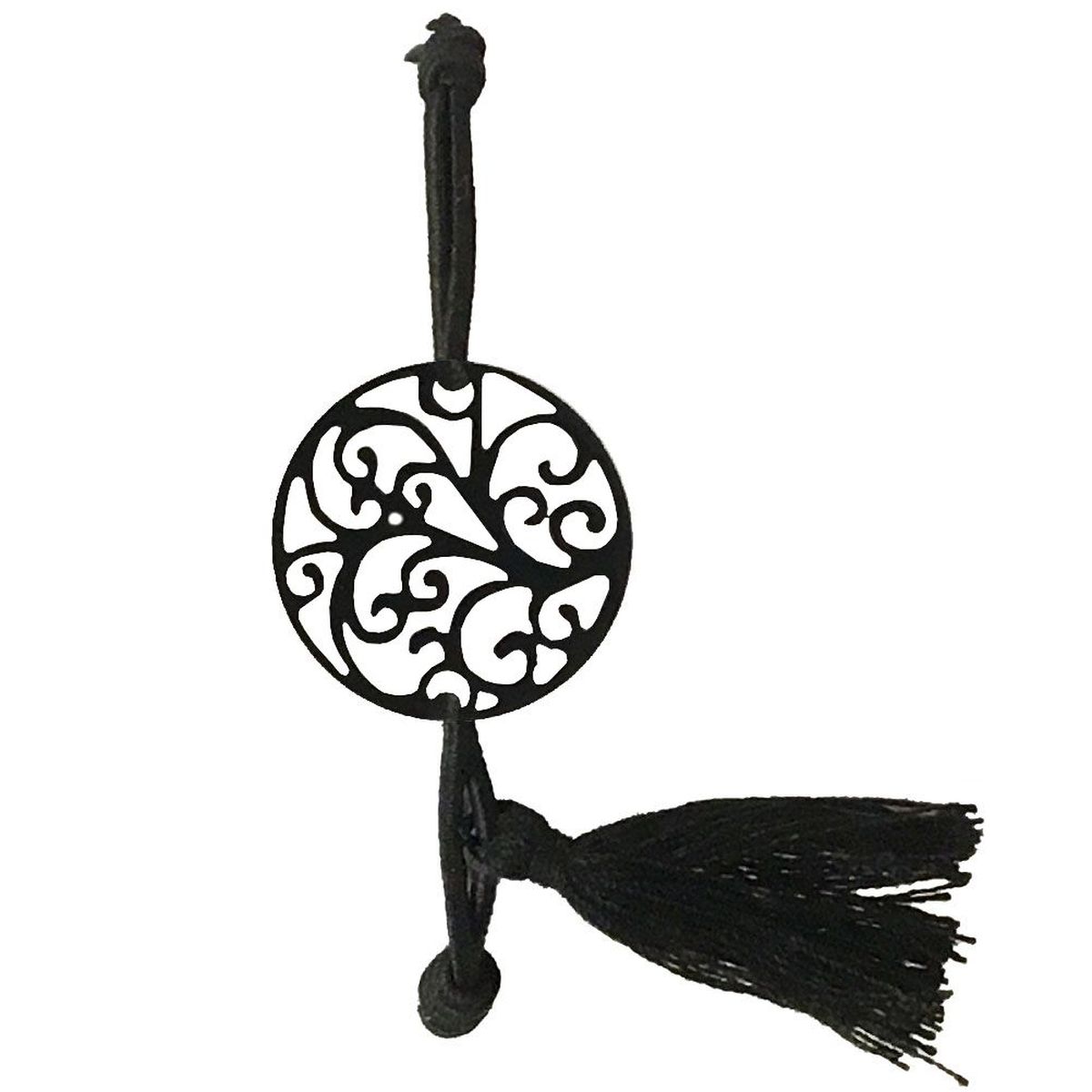 Bracelet Fantaisie filigrane noir lastique - Arbre
