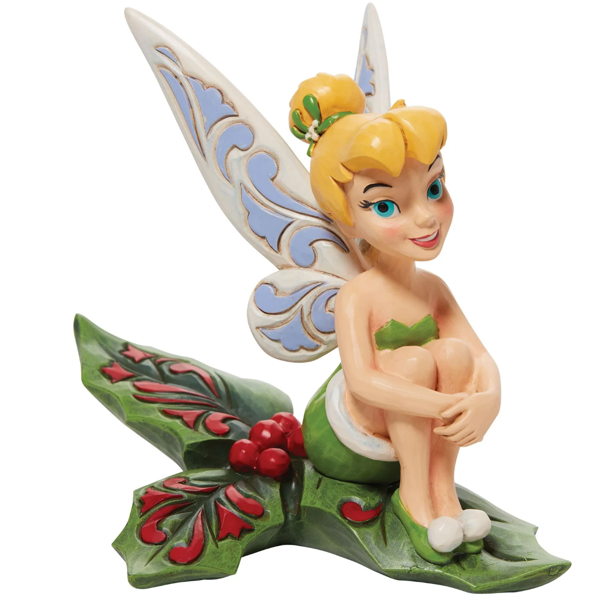 Figurine Fe Clochette assise sur du Houx - Disney Traditions