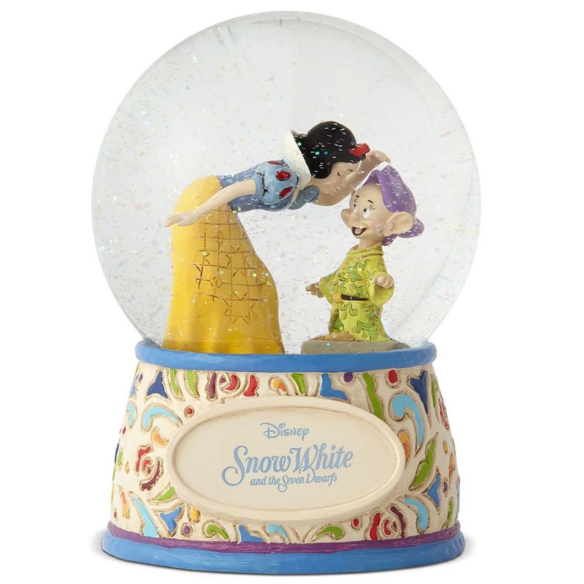 Boule  paillettes Blanche Neige et Simplet - Disney Traditions