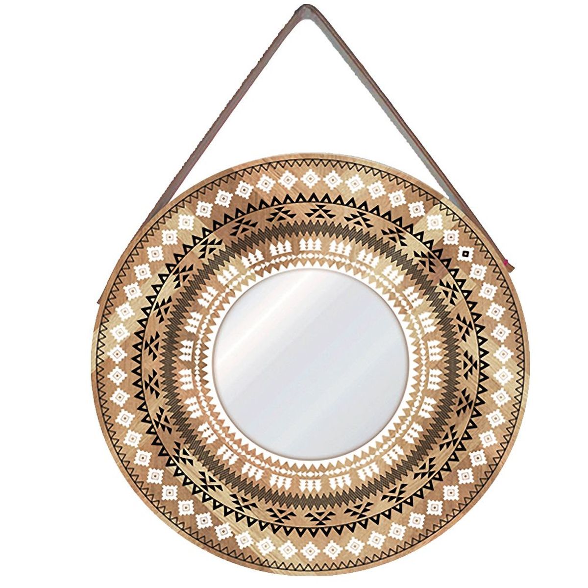 Miroir fabriqué à la main bandanwal indien coton vintage suspendu mural