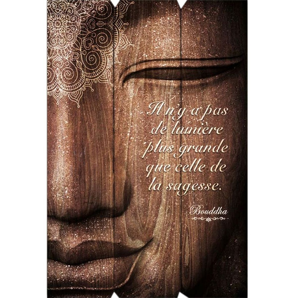 Cadre Zen En Bois A Suspendre Citation Bouddha 60 X 40 Cm Sagesse