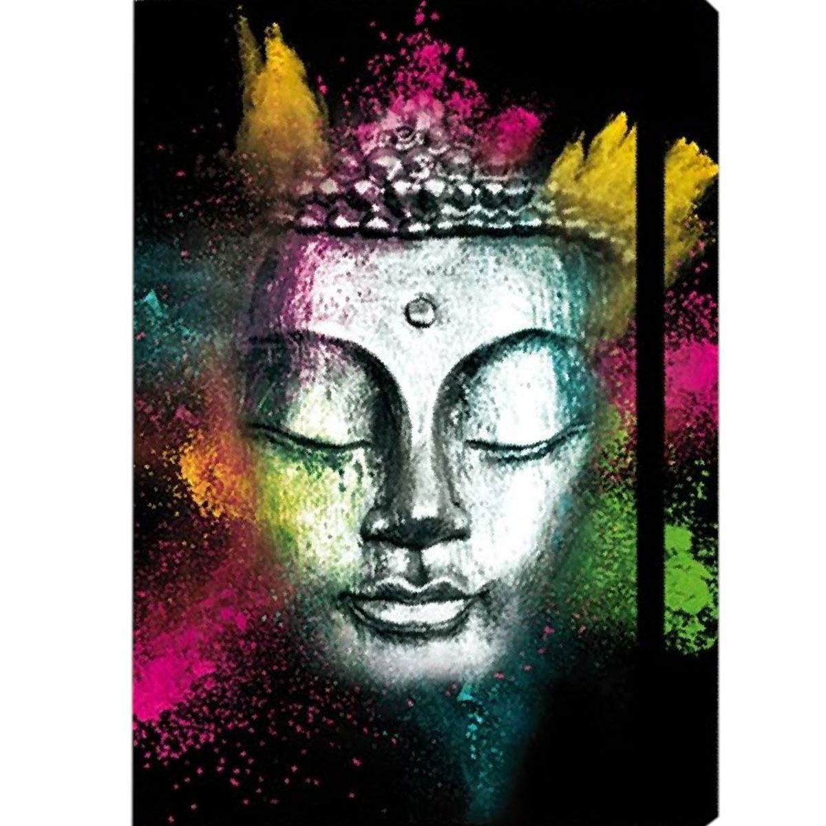 Carnet Zen Bouddha  couverture rigide - fond noir