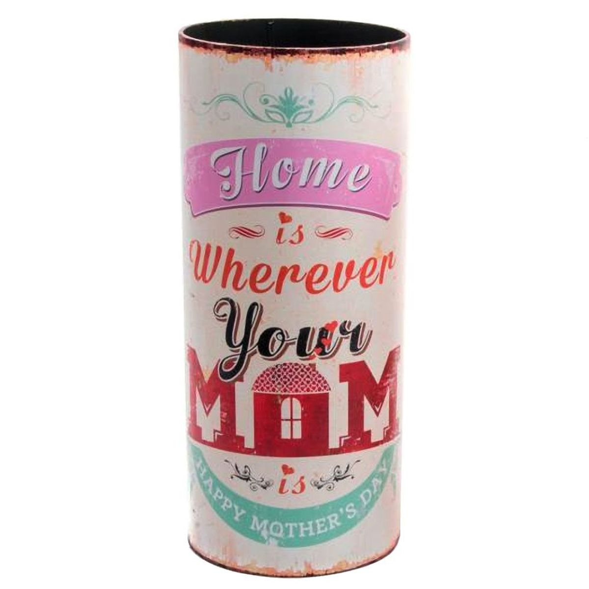 Porte Parapluies en bois et toile Home is wherever Mom 54 cm