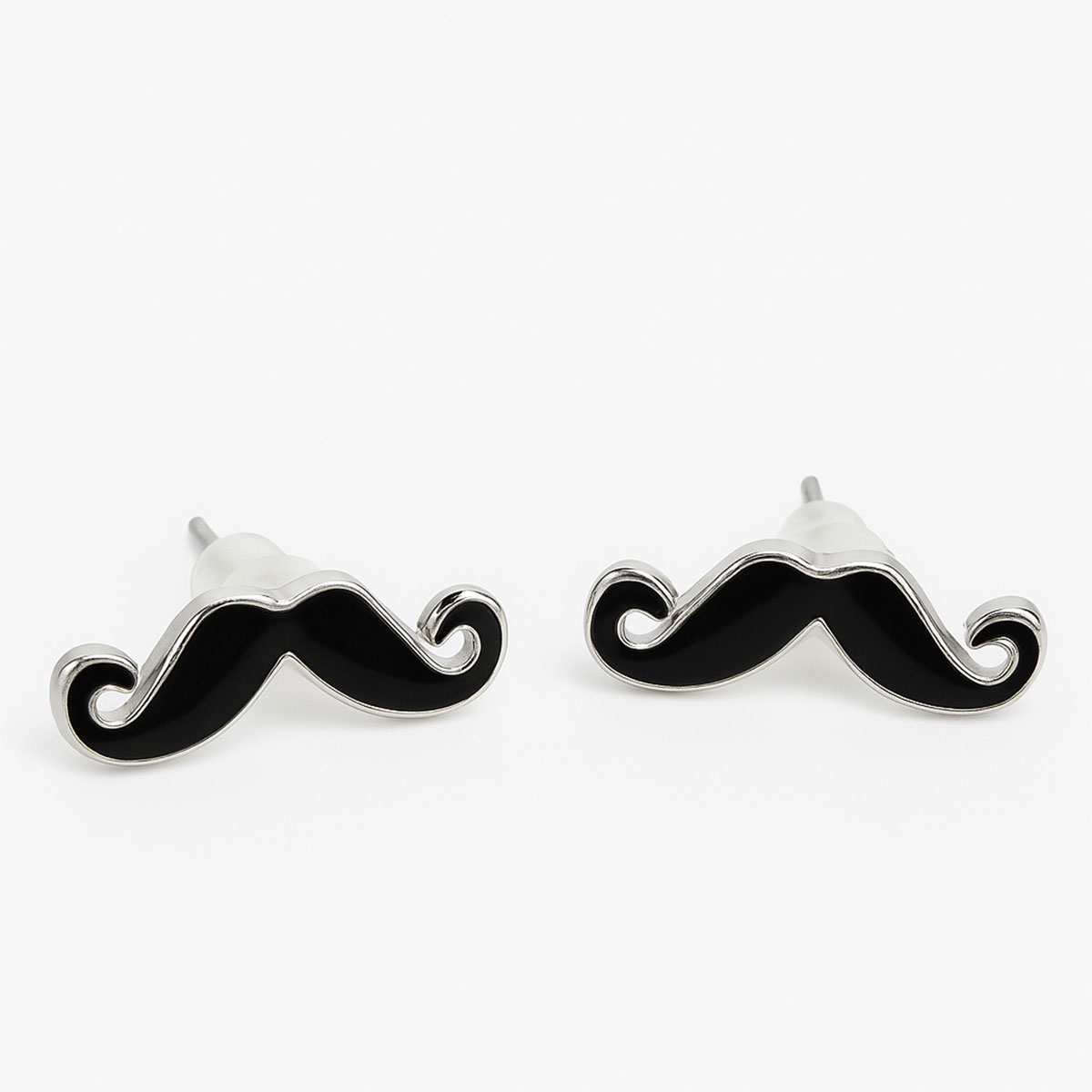 Boucles d'oreilles Moustaches Noires