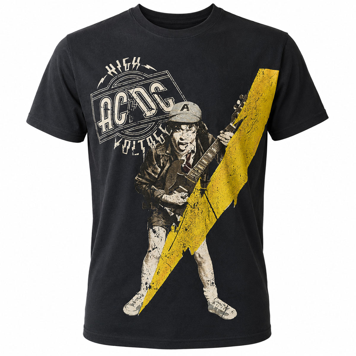 Tee-shirt homme noir AC-DC Angus young taille S