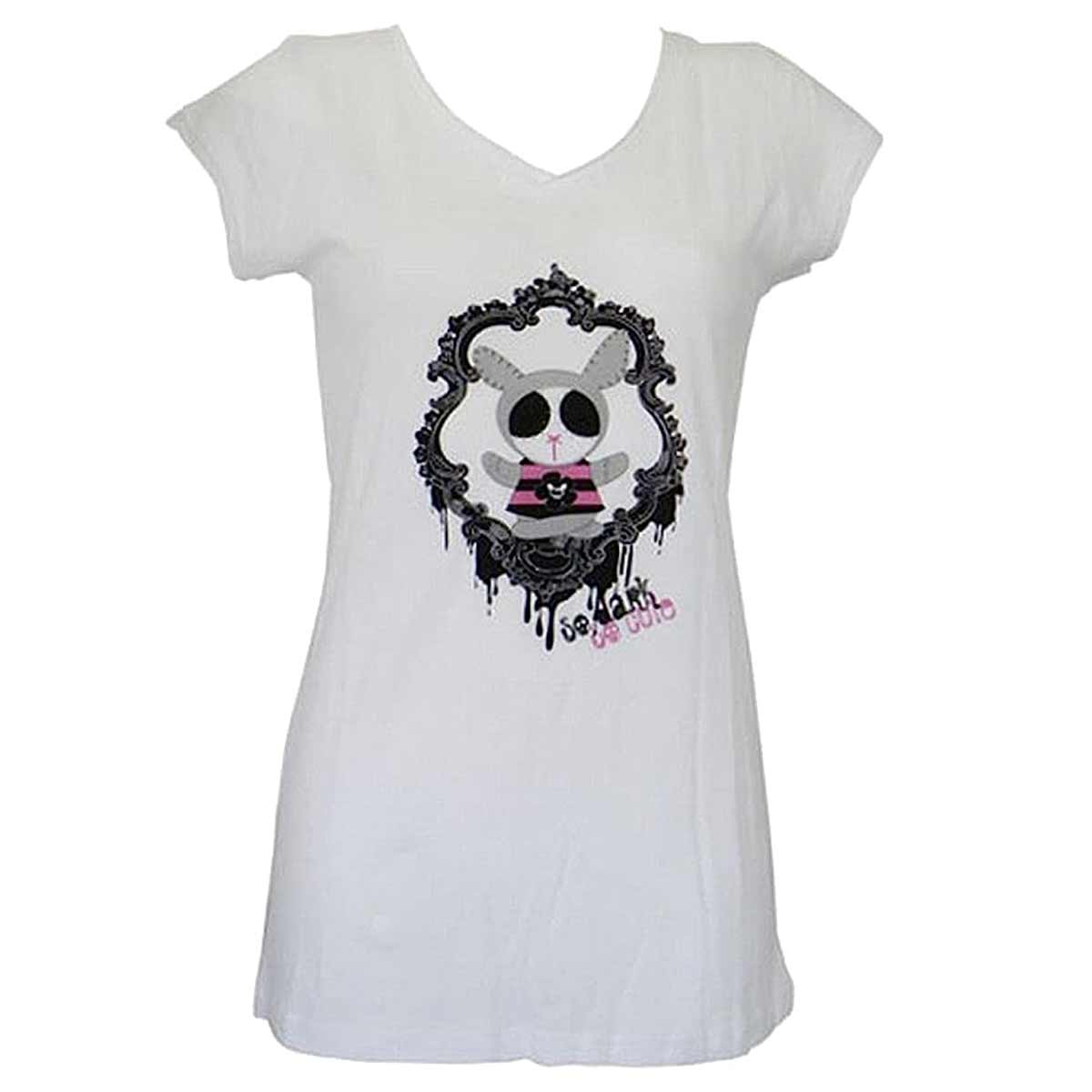 Tee-Shirt Femme Dark Cutie Dude - Taille L - Blanc