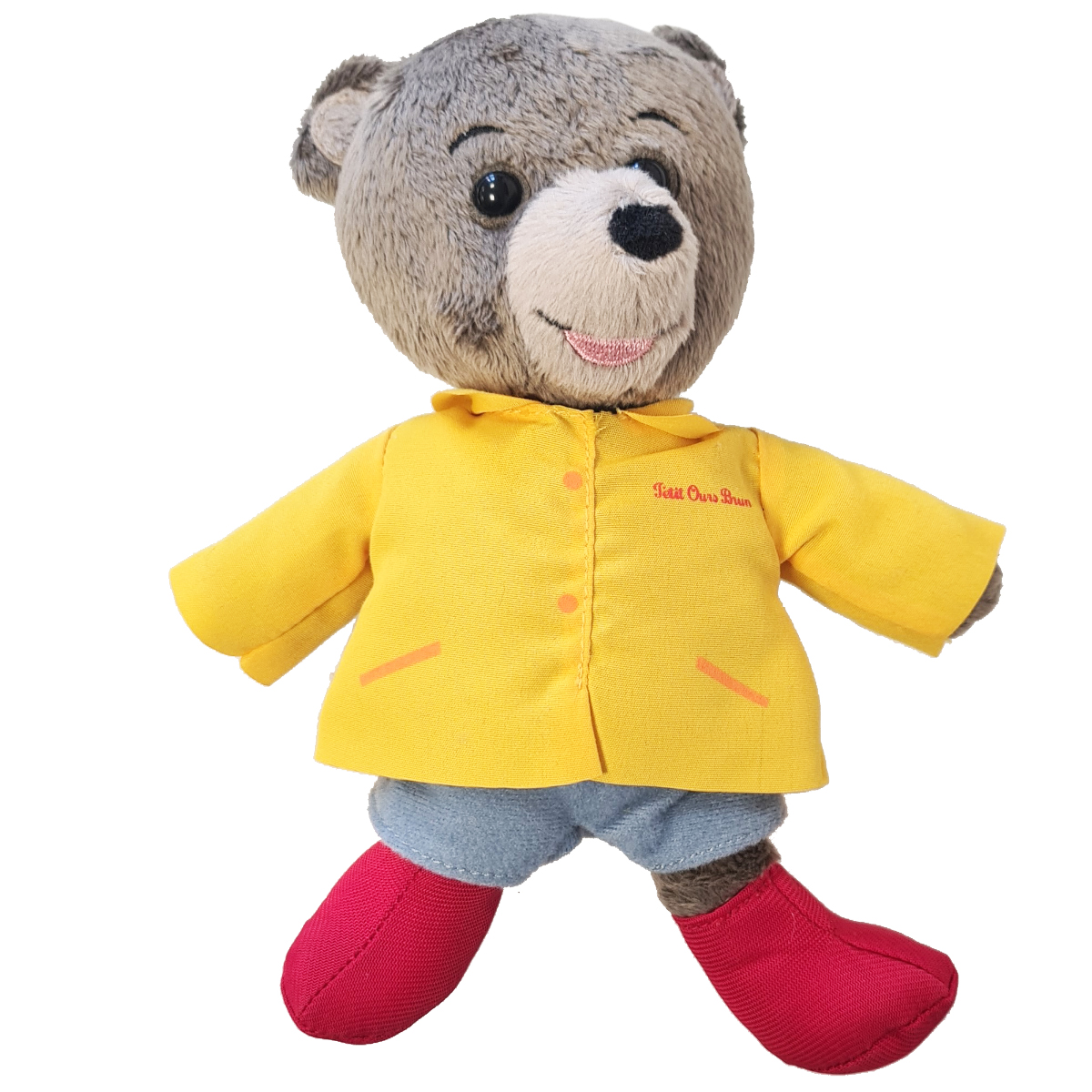 Peluche Petit Ours Brun Petit colier 17 cm