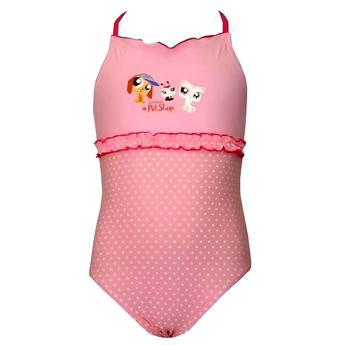 Maillot de bain Littlest Petshop rose  1 pice  taille 3 ans